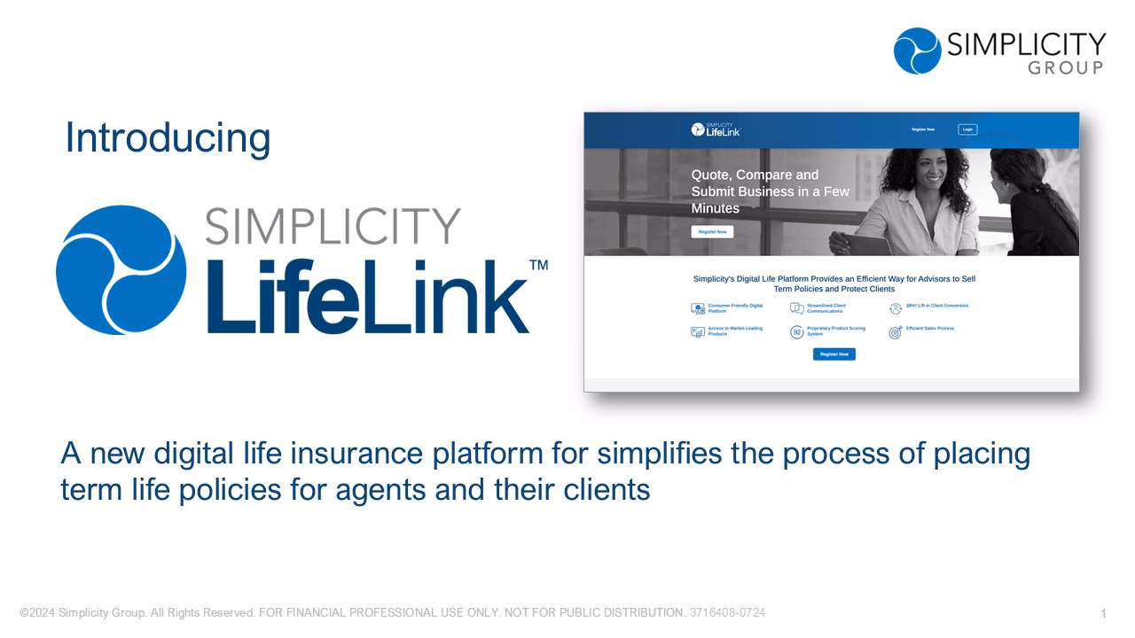 Introduction to Simplicity LifeLink™